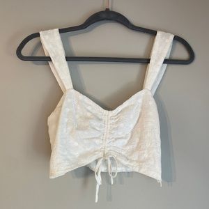 Princess Polly White Floral Crop Top